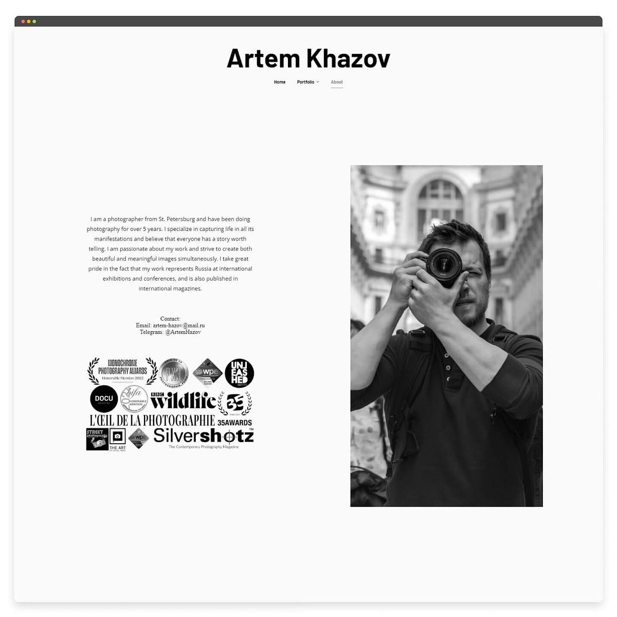 Portfolio fotograficzne Artema Khazova