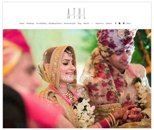 Witryna fotografii ślubnej Atul Pratap Chauhan