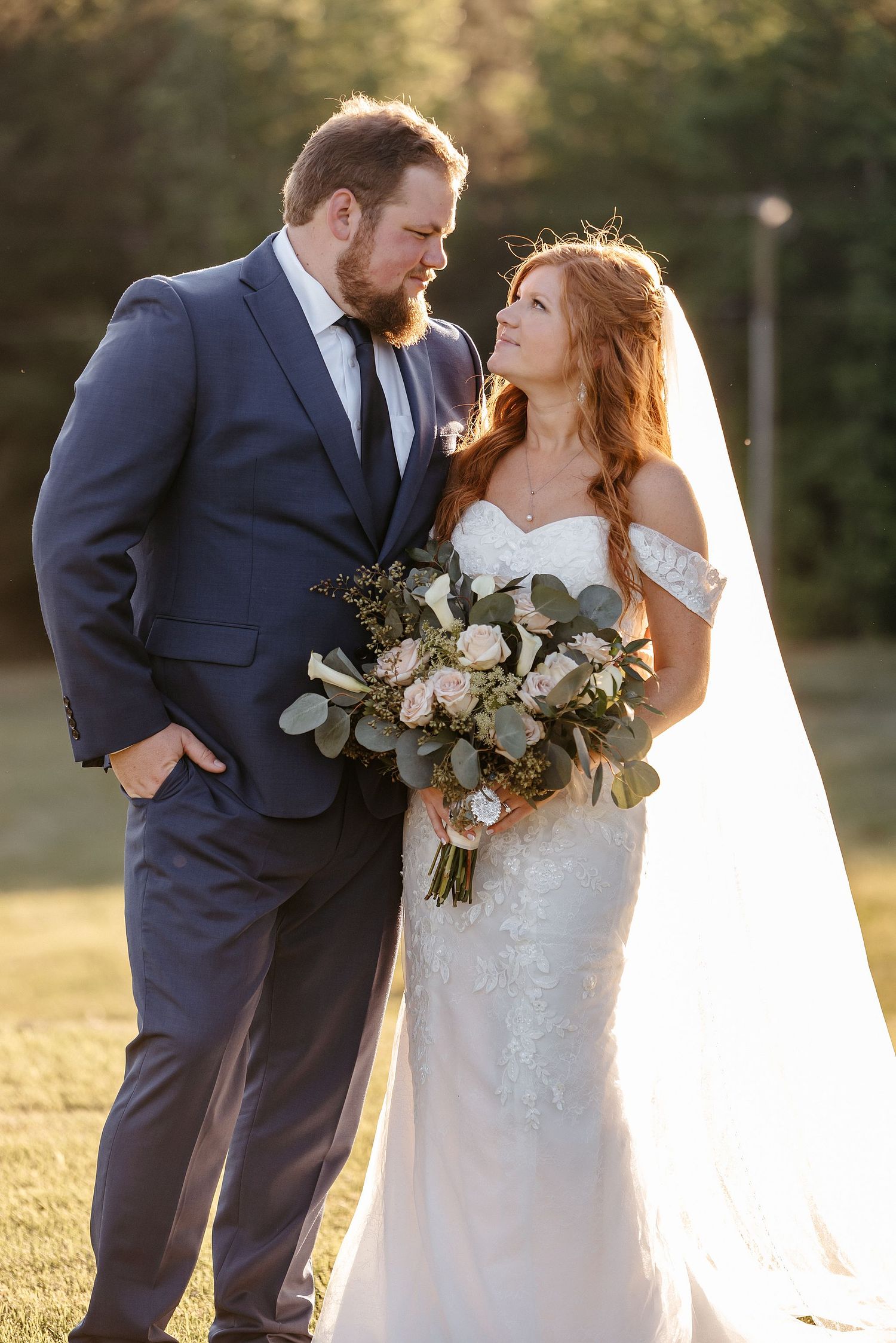 Bride and groom joyful after the ceremony.