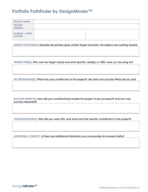 Design Work Intake Framer by DesignMinder™