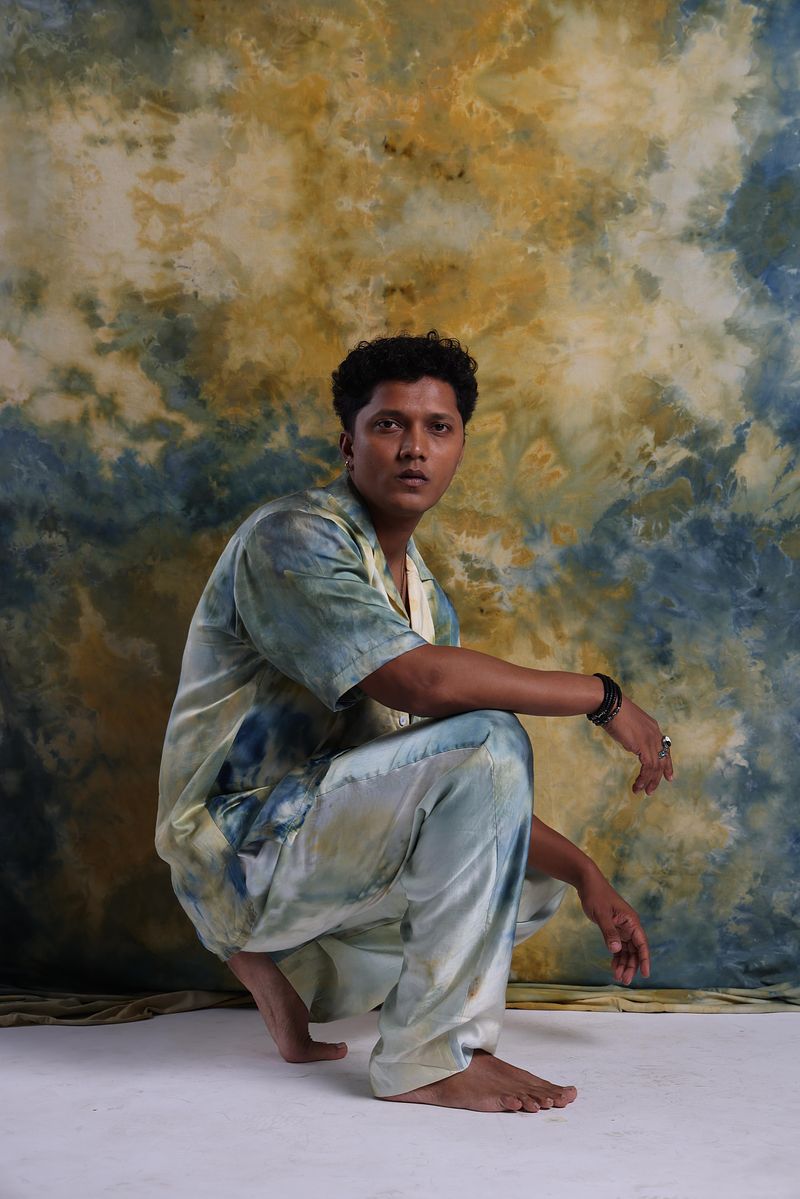 Linen Satin Cuban Collar Shirt - Golden Hour