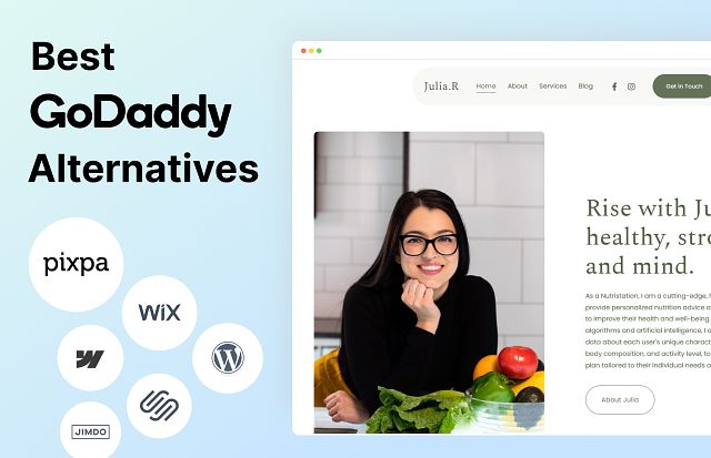 8 melhores alternativas ao criador de sites Godaddy em 2025