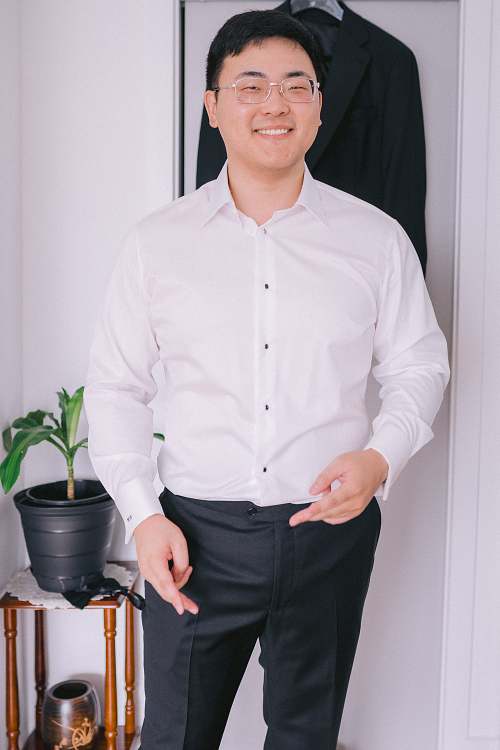Groom Getting Ready