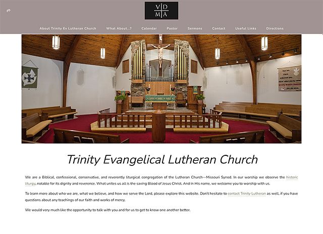 Trinity Evangelical Lutheran Church Portfolio Website Examples