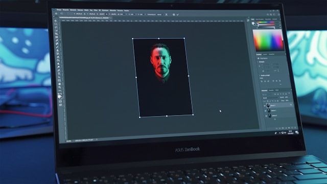 Image of a photo being edited using a software