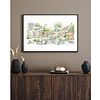 Sheffield in England Cityscape Illustration Capturing Historical Landmarks and Nostalgia