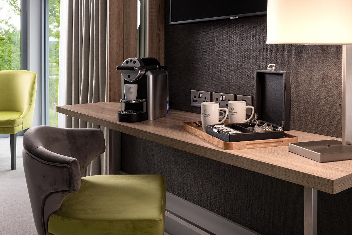 Hotel Room Coffee Station Detail, Killeavy Castle Estate