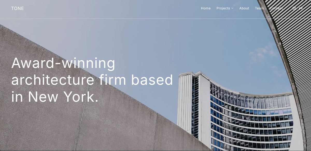 Portfolio de sites Web d'architecture