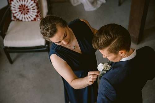 Brides Getting Ready for their Same Sex Wedding