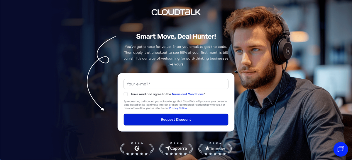 CloudTalk homepage screenshot