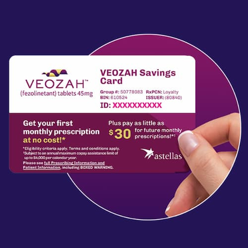 veozah savings card for hrt