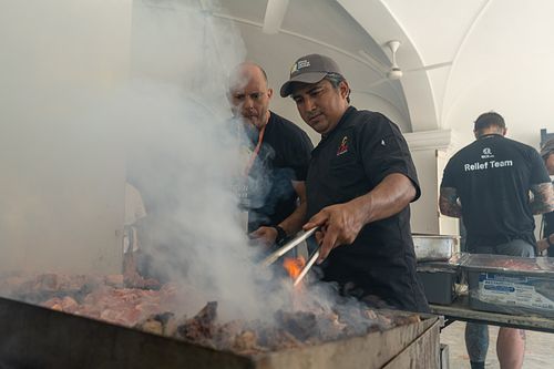 José Andrés overseeing relief operations with World Central Kitchen in Acapulco — photographed by David Andrade