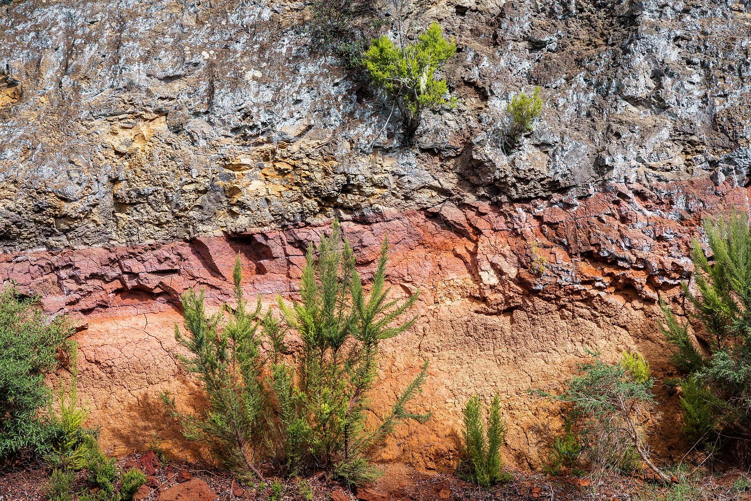 Colored rock layers