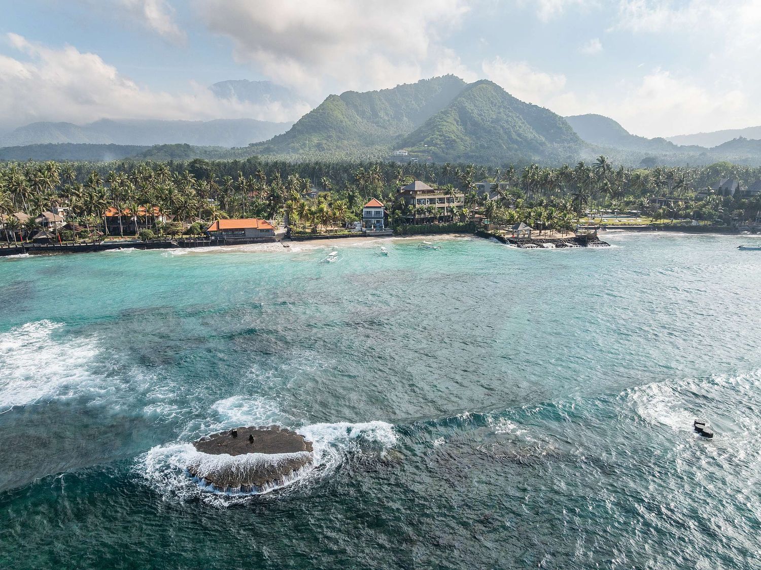 Coast Candi Dasa structure and hotels