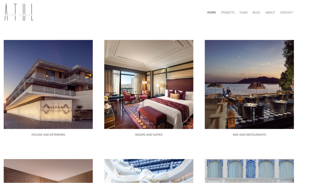 Site web du portfolio Shoot With Atul