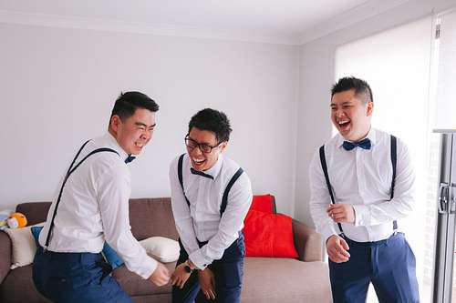 Groom Getting Ready