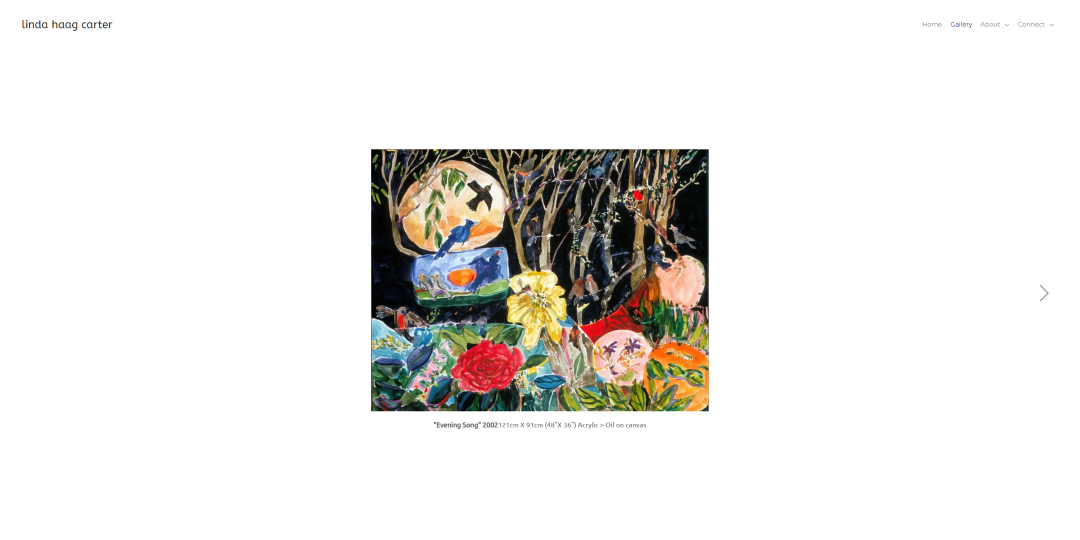 Portfolio d'artiste de Linda Haag, basée à Houston