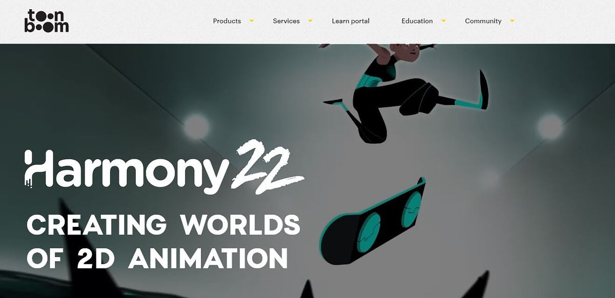 Page produit Toon Boom Harmony