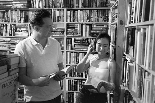 couple in a bookstore