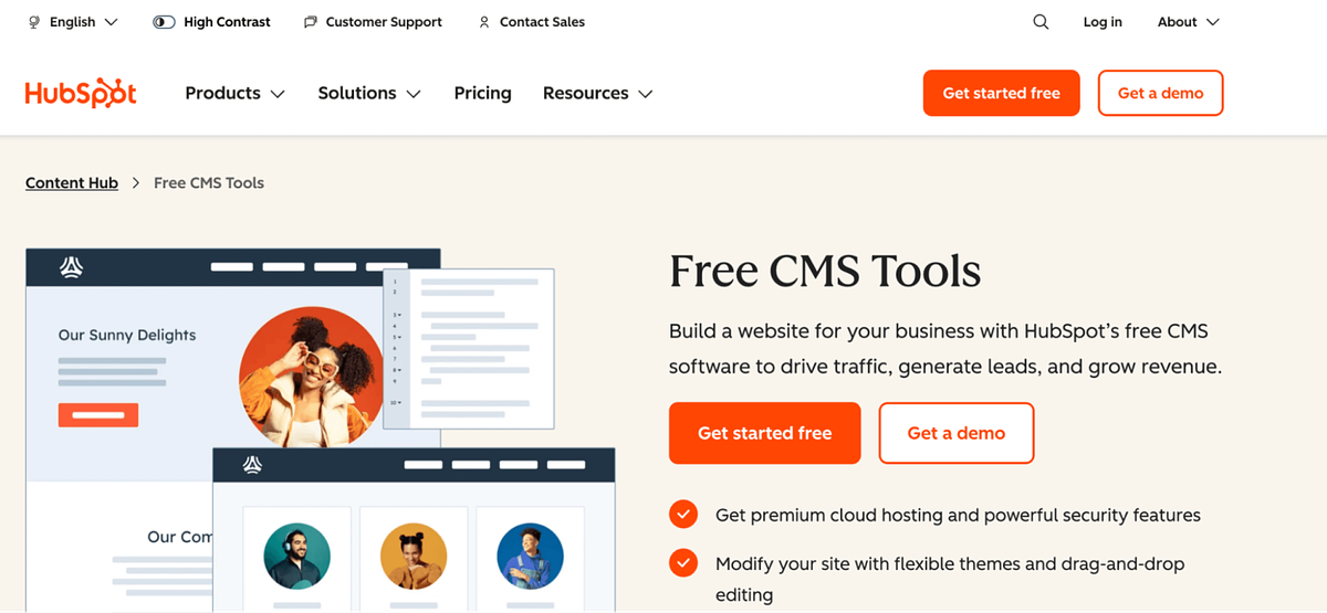 HubSpot screenshot