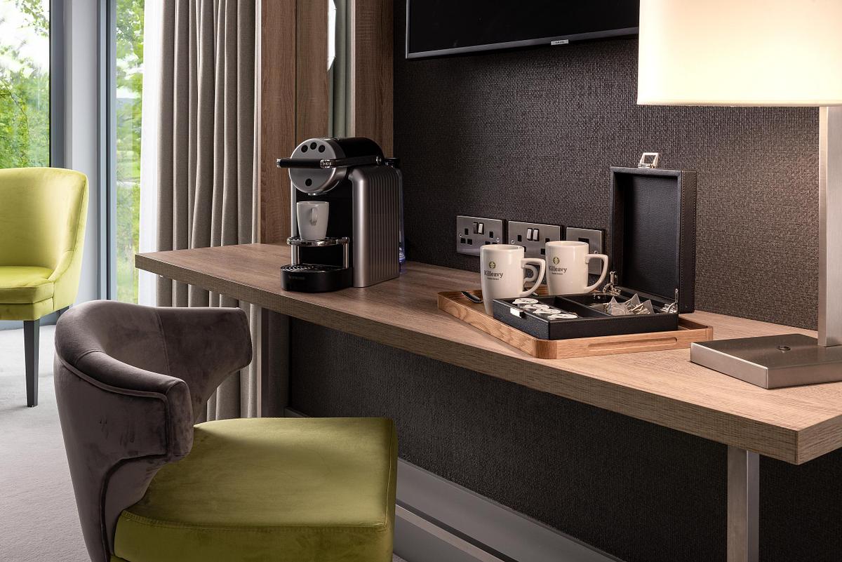 Hotel Room Coffee Station Detail, Killeavy Castle Estate