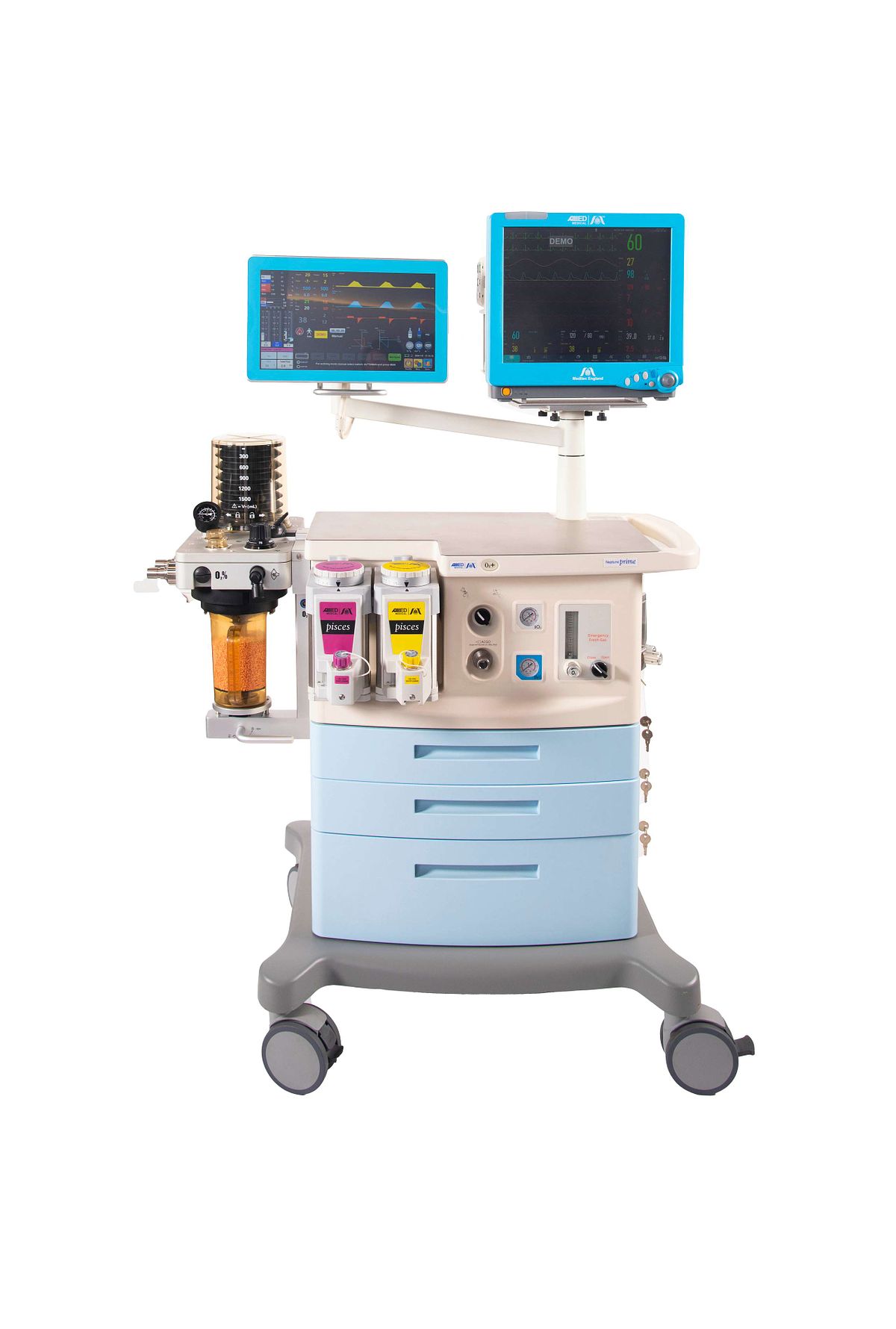 Intensive Care Ventilator With Stand, Anaesthesia Workstation, medical products, Operation theatre products