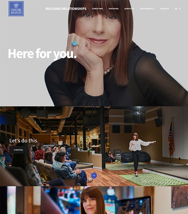 Christine Kiesinger Portfolio Website Examples