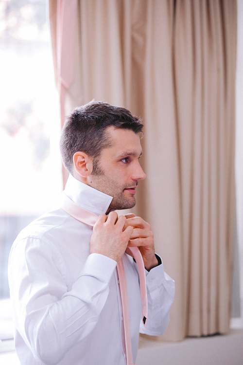 Groom Getting Ready