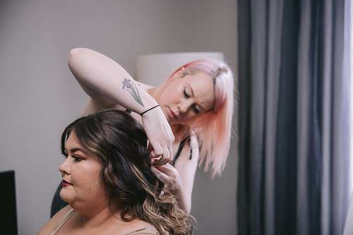 Bride Getting Ready