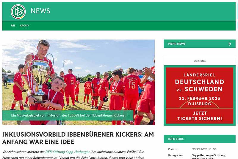 DFB.de: Inklusionsvorbild Ibbenbürener Kickers
