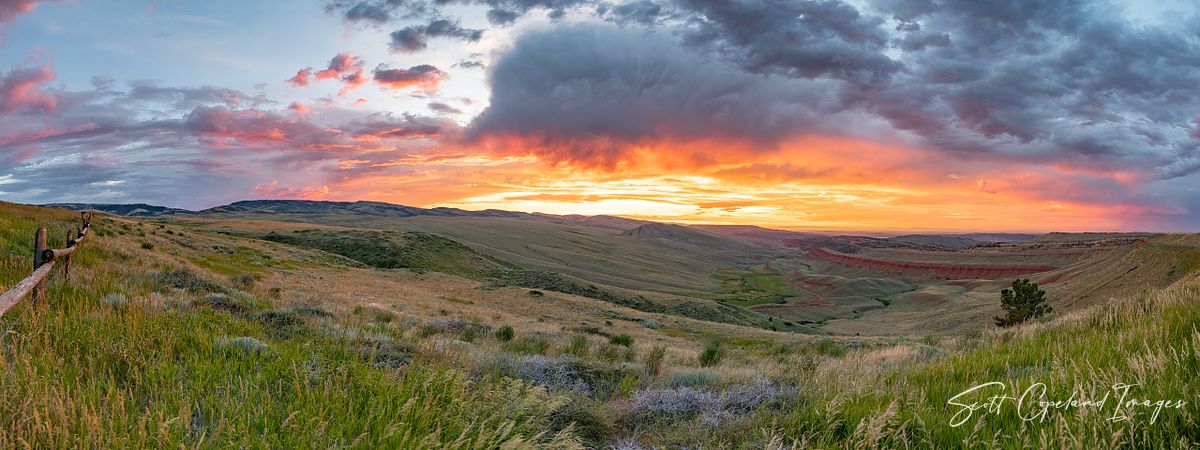 Setting Sun Storm Clouds at Red Canyon