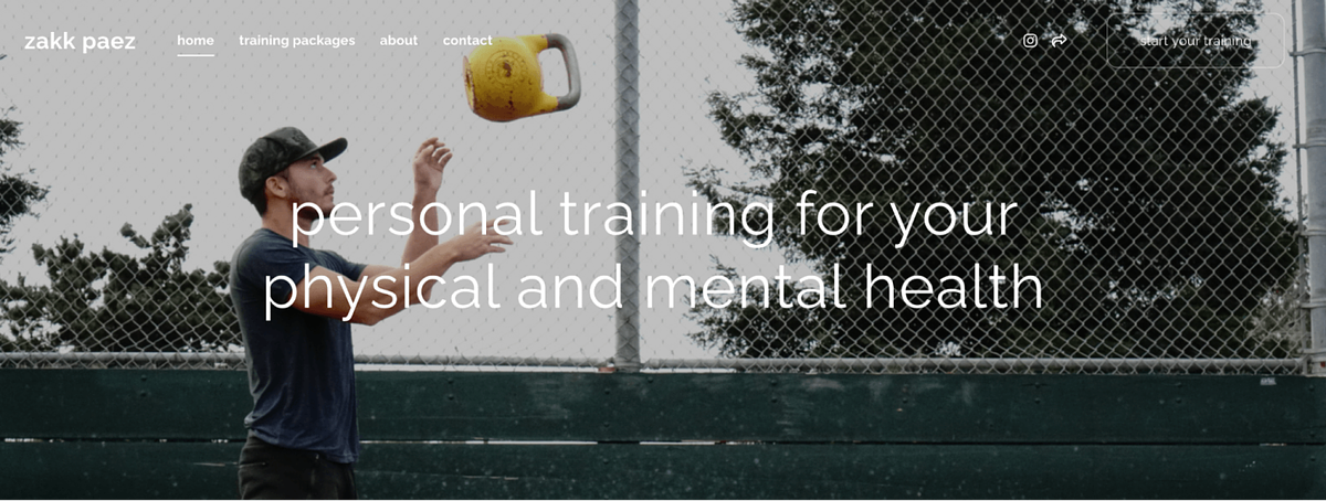 Strona internetowa portfolio Zakka Paeza