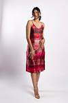 Linen Satin Slip Dress - Scarlet Sky