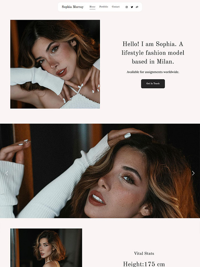 Murray -  Pixpa Fashion Portfolio Website Template