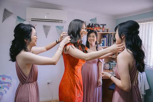 Bride Getting Ready