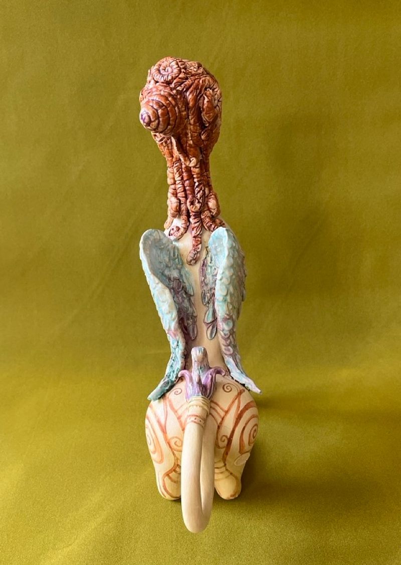 Sphynx, ceramic sculpture