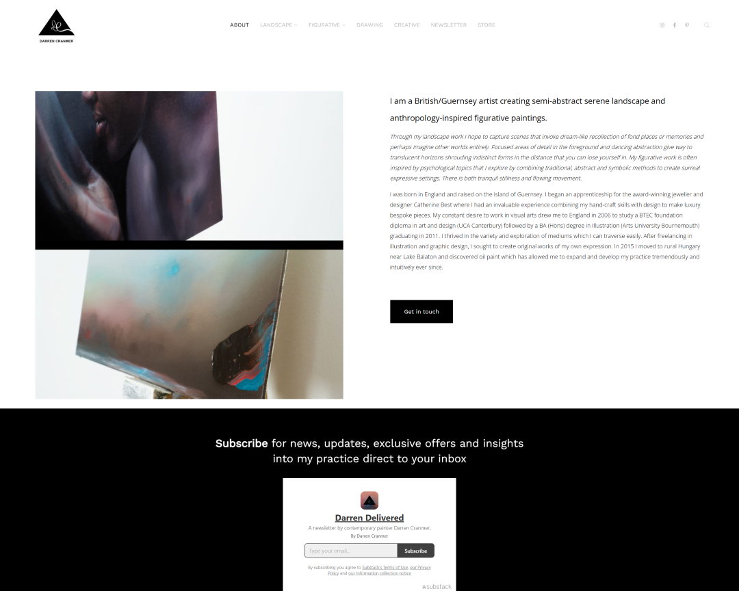 Darren Cranmer - Portfolio de peintures figuratives