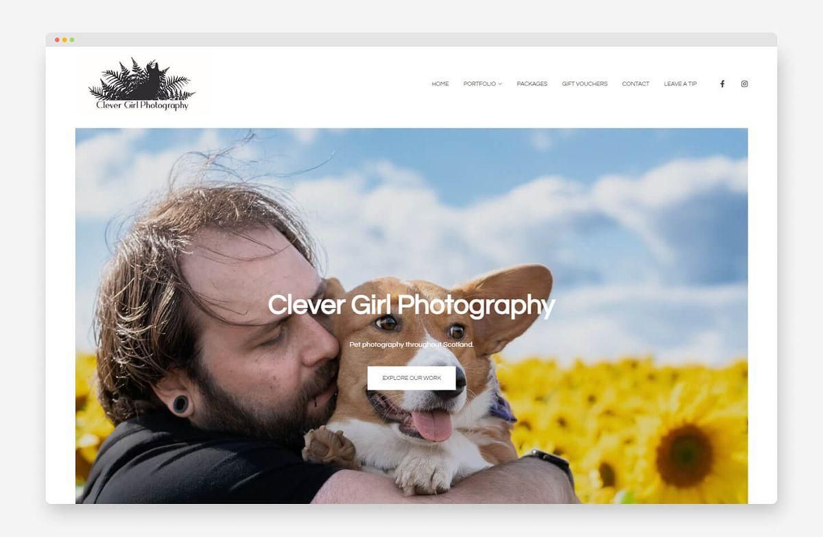 Vickey's website voor huisdierenfotografie