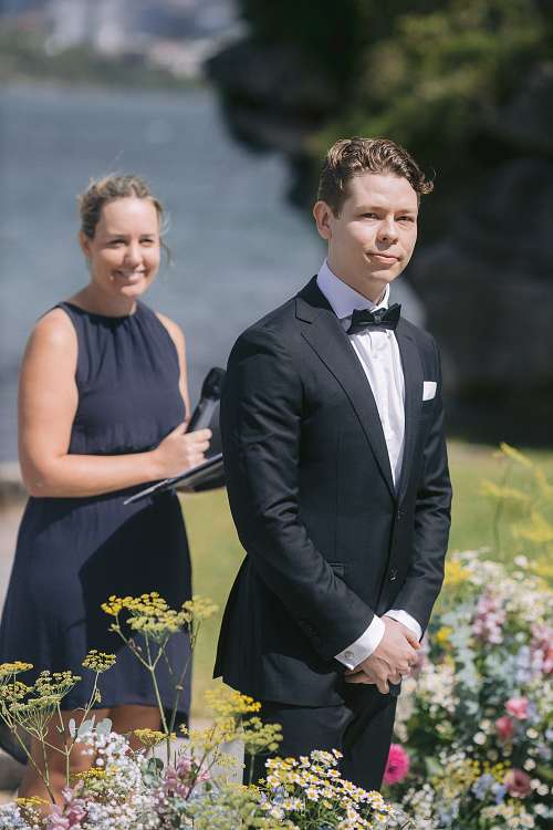 Wedding ceremony at Bradleys Head Amphitheatre