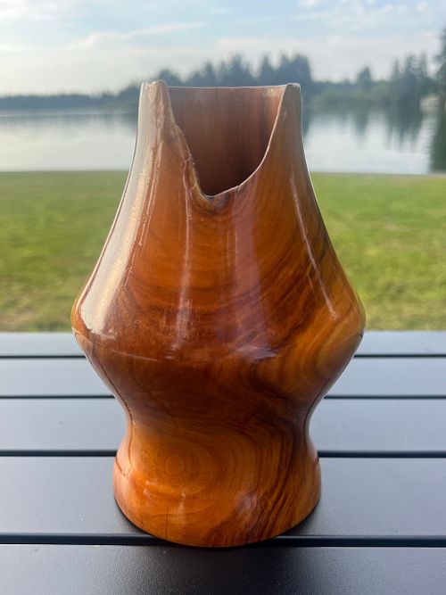 Natural Turned Wood Bowls and Vases