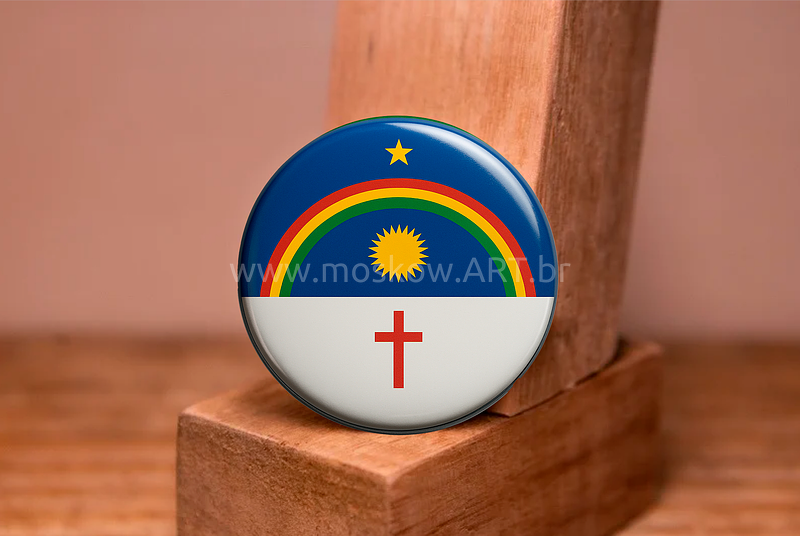 Botom/ Imã "Bandeira de Pernambuco"