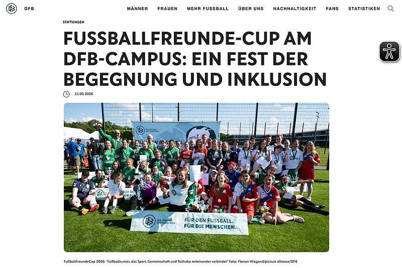 DFB berichtet &uuml;ber bundesweiten Fu&szlig;ballFreunde-Cup auf dem DFB-Campus