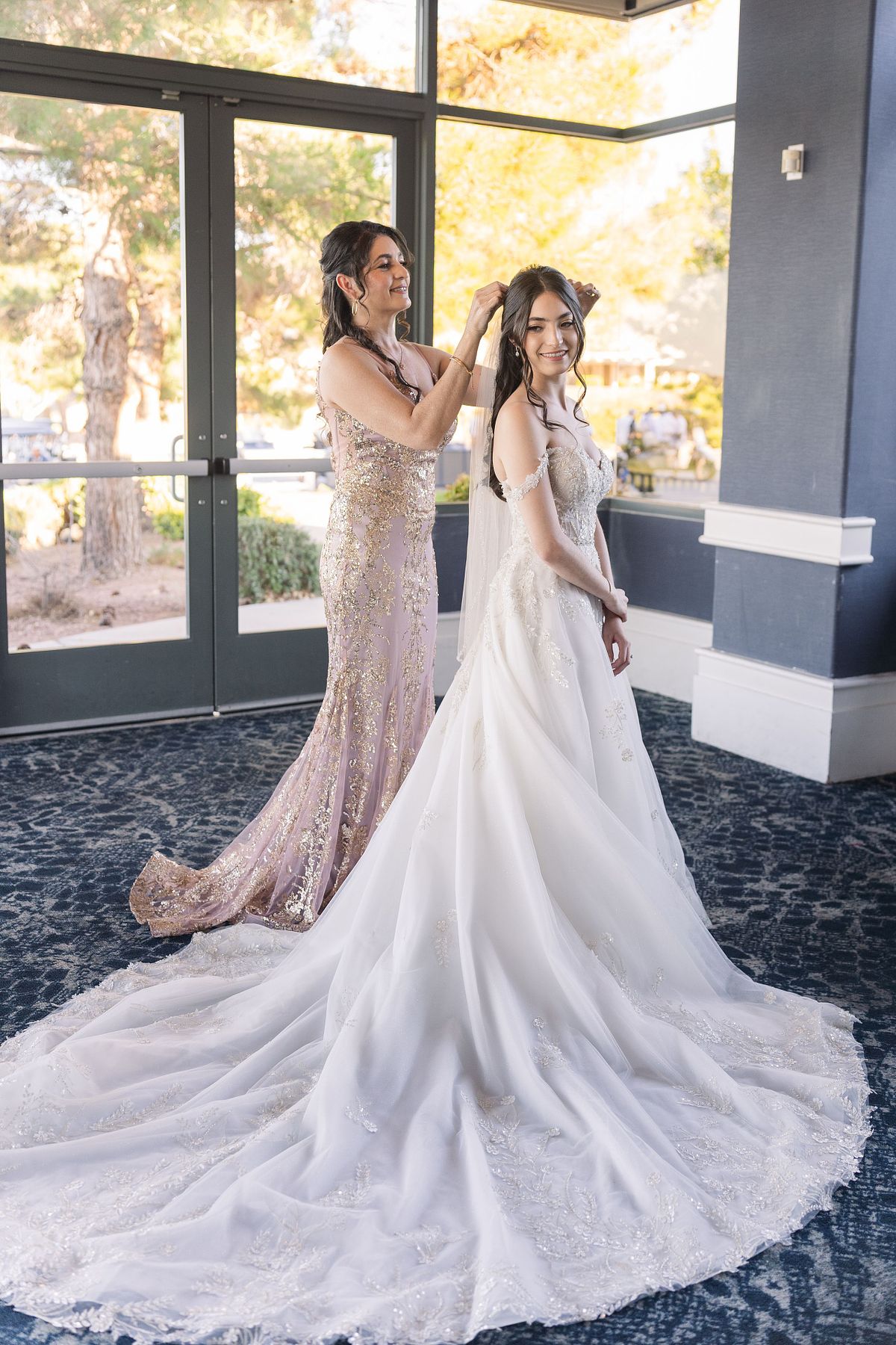 Bride with Bridesmaids Fall Wedding at The Revere Golf Club, Henderson Las Vegas Nevada 2024