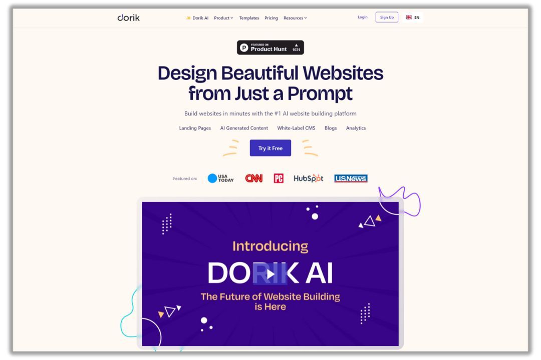 Construtor de sites Dorik