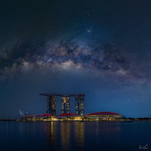 Milky Way over Marina Bay Sands