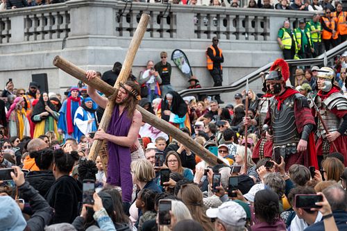 Wintershall dramatic production of the "Passion of Jesus", London, UK