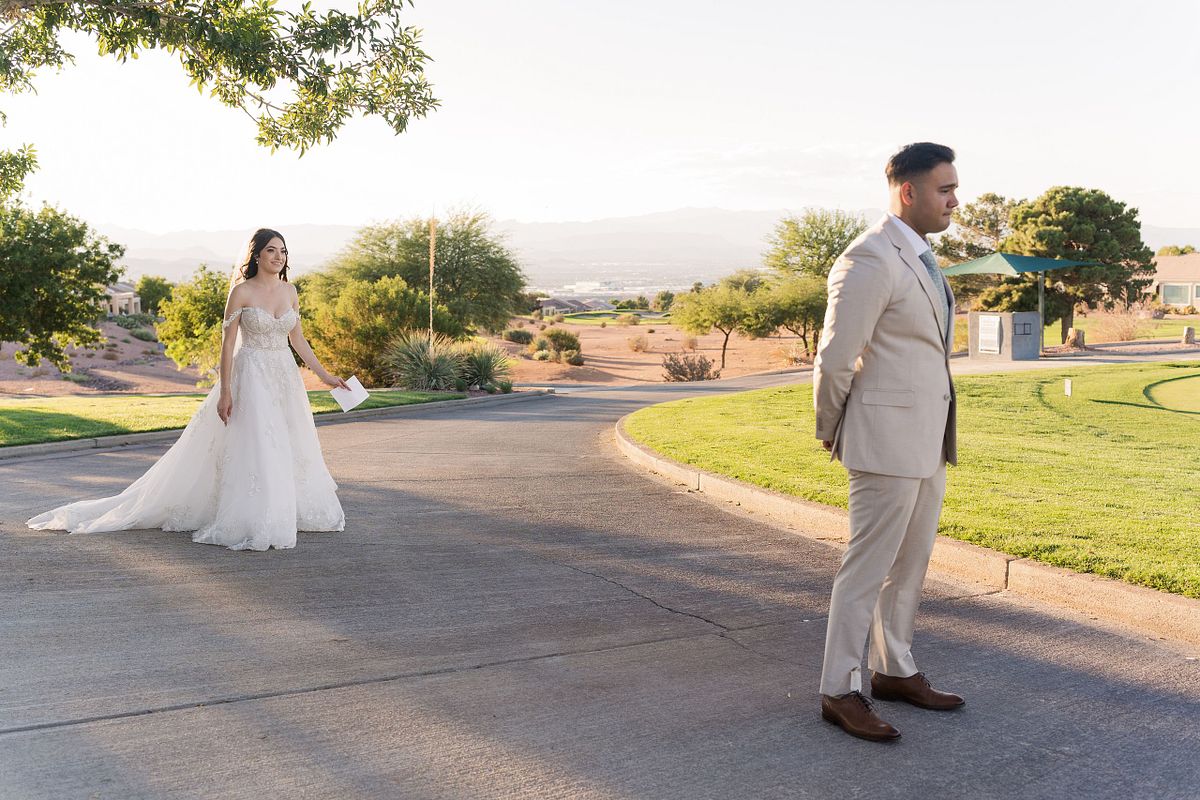 First Touch and Exchange of Vows Fall Wedding at The Revere Golf Club, Henderson Las Vegas Nevada 2024
