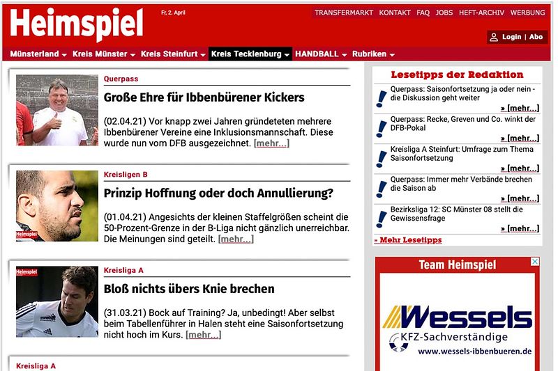 Heimspiel: Große Ehre für Ibbenbürener Kickers