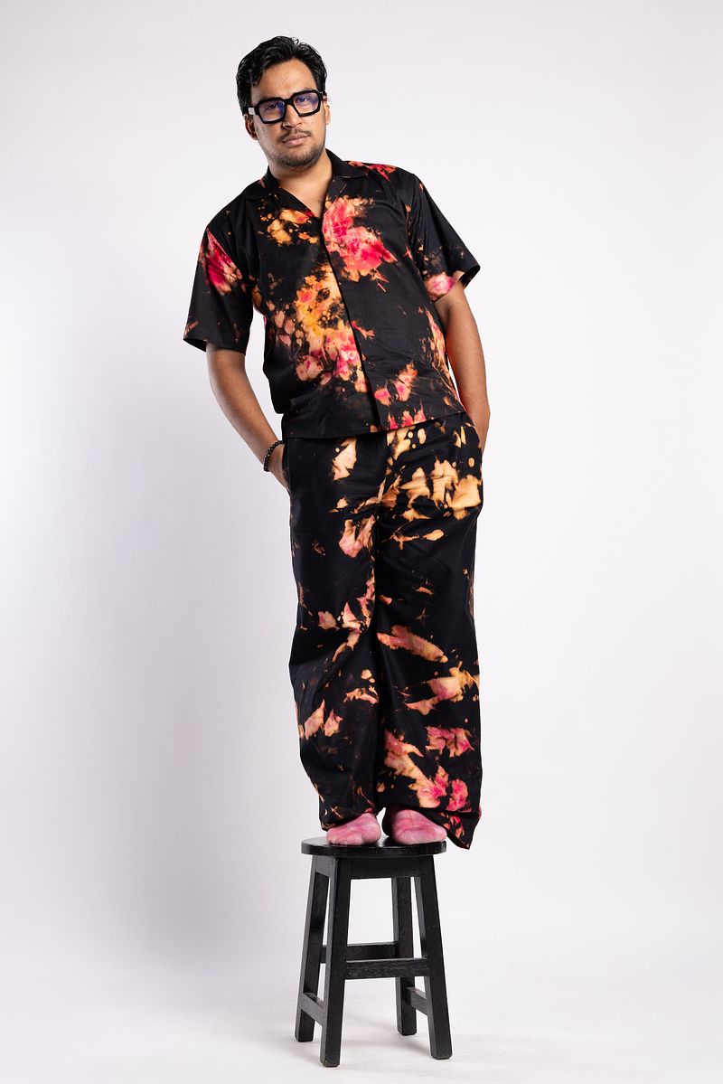 Cuban Collar Shirt - Eclipse Night