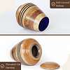 Classic Engraved Lines Wooden Cremation Urn – Handmade Natural Memorial